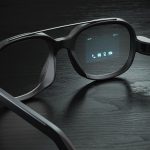 Smart glasses with proection on the screen. VR virtual reality a