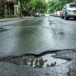 Windscreen stone chip repair - Large deep pothole