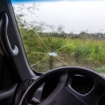windscreen repair services - Broken windshield of a car