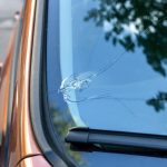 windscreen replacement services - Broken car windshield glass from stone